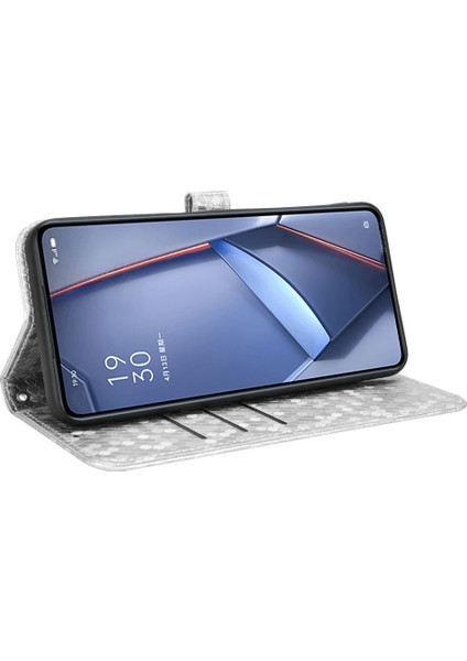Xiaomi Poco X7 Pro 5g/redmi Turbo 4 5g Nokta Desenli Baskı Pu Deri Telefon Kapağı-Gümüş (Yurt Dışından)