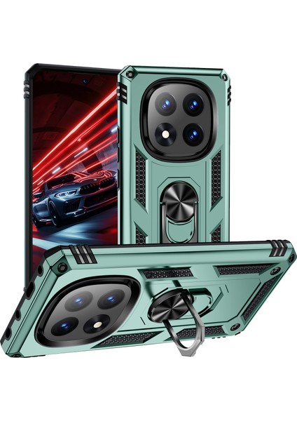 Xiaomi Redmi Note 14 Pro+ 5g Kılıf Pc+Tpu Için Kickstand-Balckish Green (Yurt Dışından)