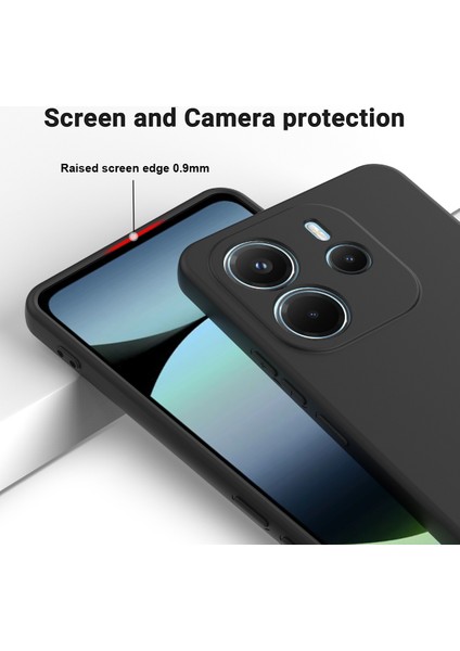 Xiaomi Redmi Note 14 4g (163.25X76.55X8.16MM) Sıvı Silikon Kılıf Telefon Arka Kapak El Kayışı-Balck Için (Yurt Dışından) fırsatları