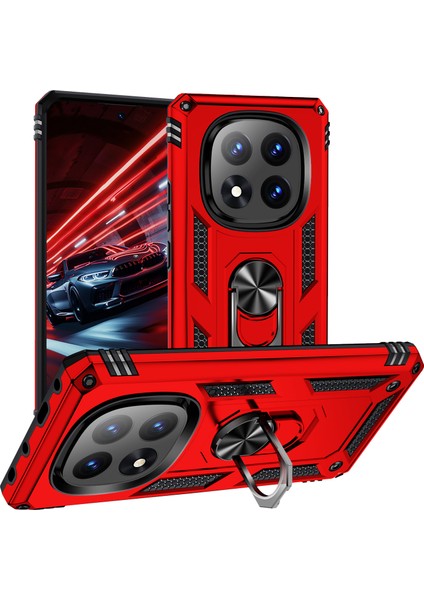 Xiaomi Redmi Note 14 Pro+ 5g Kılıf Pc+Tpu Için Kickstand-Kırmızı (Yurt Dışından)