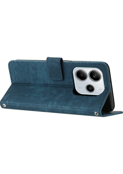 Xiaomi Redmi Note 14 4g (163.25X76.55X8.16MM) Kılıf Baskılı Çizgiler Deri Stand-Safir ile (Yurt Dışından) modelleri