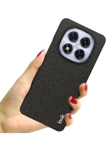 Xiaomi Redmi Için Not 14 Pro 5g/poco X7 5g Kılıf Klasik Kumaş Doku Deri + Pc Telefon Kapağı-Siyah (Yurt Dışından)