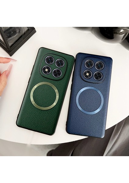 Xiaomi Redmi Note 14 Pro 5g Kılıf Için Magsafe Pu Deri + Tpu Telefon Arka Kapak-Balck ile Uyumlu (Yurt Dışından)