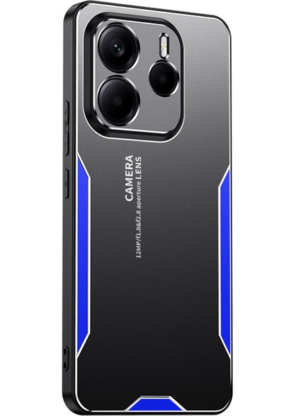 Xiaomi Redmi Note 14 5g Alüminyum Alaşımlı Tpu Pc Arka Kapak-Mavi Için (Yurt Dışından)