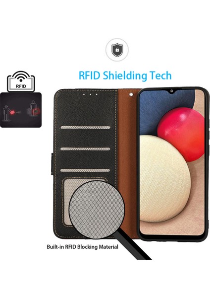 Xiaomi Poco X7 Pro 5g/redmi Turbo 4 5g Kılıf Rfıd Engelleme Cüzdan Pu Deri Telefon Kapağı-Siyah (Yurt Dışından)