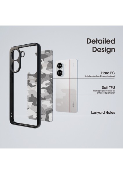 Xiaomi Redmi Için Turbo 4 5g/poco X7 Pro 5g Kılıf Tpu+Pc Ağır Hizmet Darbeye Dayanıklı Telefon Kapağı-Balck (Yurt Dışından) fiyatları