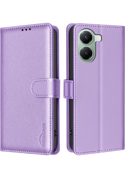 Xiaomi Poco X7 Pro 5g/redmi Turbo 4 5g Cüzdan Rfıd Engelleme-Mor Için (Yurt Dışından)