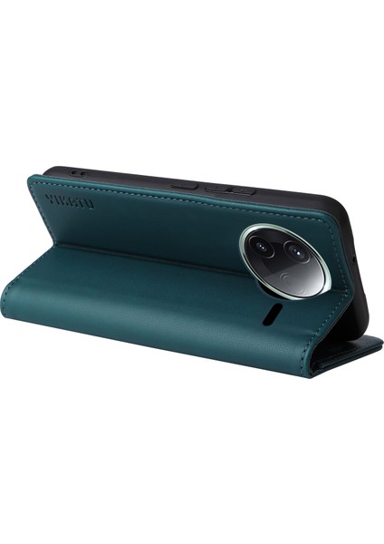 Xiaomi Redmi K80 Pro 5g/xiaomi Redmi K80 5g Yıkatu YK-001 Standlı Pu Deri-Yeşil (Yurt Dışından)