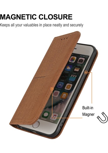 Xiaomi Redmi Note 14 4g (163.25X76.55X8.16MM) Kılıf Dokuma Doku Pu Deri Cüzdan Telefon Kapağı-Kahverengi (Yurt Dışından) indirimleri