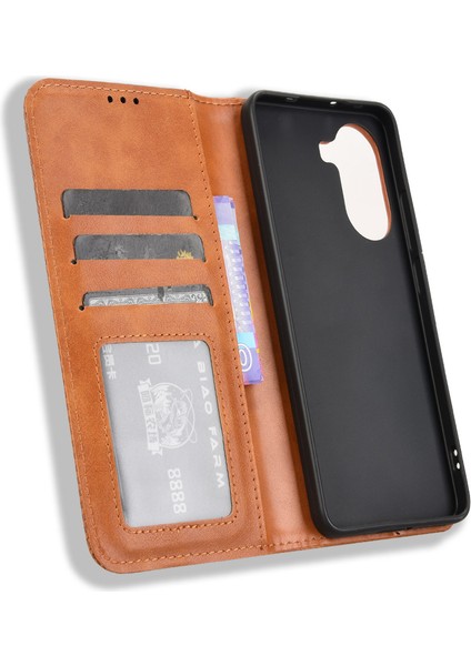 Xiaomi Redmi Turbo 4 5g/xiaomi Poco X7 Pro 5g Retro Pu Telefon Cüzdan Standı Kapak-Kahverengi (Yurt Dışından)
