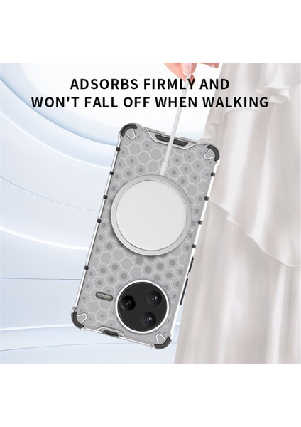 Xiaomi Redmi K80 5g Kılıf Magsafe Petek Tasarımı ile Uyumlu Tpu+Pc Telefon Kapağı-Gri (Yurt Dışından) fiyatları