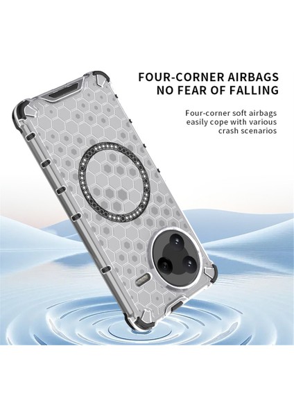 Xiaomi Redmi K80 5g Kılıf Magsafe Petek Tasarımı ile Uyumlu Tpu+Pc Telefon Kapağı-Gri (Yurt Dışından) fırsatları