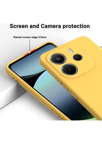 Xiaomi Redmi Note 14 4g (163.25X76.55X8.16MM) Sıvı Silikon Kılıf El Kayışı ile Telefon Arka Kapak-Sarı (Yurt Dışından) fırsatları