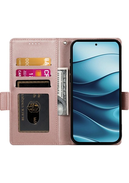 Xiaomi Redmi Note 14 4g (163.25X76.55X8.16MM) Pu Deri Cüzdan Telefon Kapağı-Gül Altın (Yurt Dışından) fiyatları