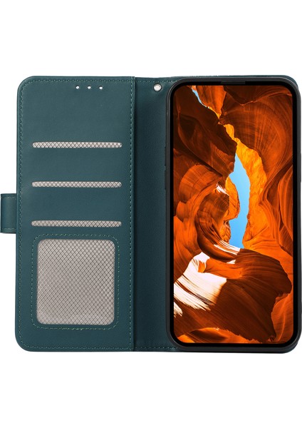 Xiaomi Redmi Note 14 5g Kılıf Deri, Rfıd Engelleme Cüzdanı-Yeşil (Yurt Dışından)