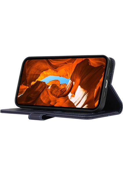 Xiaomi Redmi Note 14 5g Kılıf Deri, Rfıd Engelleme Cüzdanı-Mavi (Yurt Dışından)
