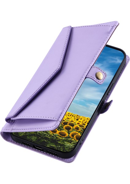 Xiaomi Redmi Için Not Not 14 Pro+ 5g/14 Pro 5g/poco X7 5g Askılı Cüzdan Standı-Mor (Yurt Dışından)