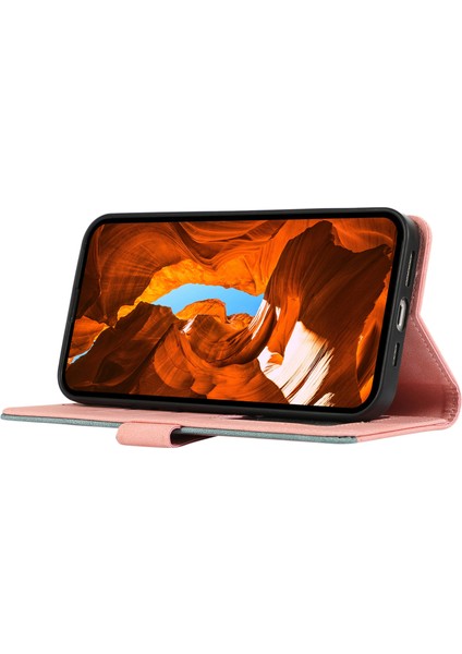 Xiaomi Redmi Için Not 14 Pro 5g/poco X7 5g Kılıf Renk Ekleme Deri Çevirme Rfıd Engelleme-Pembe (Yurt Dışından)