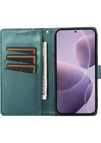 Xiaomi Redmi Note 14 4g (163.25X76.55X8.16MM) Çizgi Baskılı Deri Cüzdan Kılıfı-Yeşil (Yurt Dışından) fiyatları