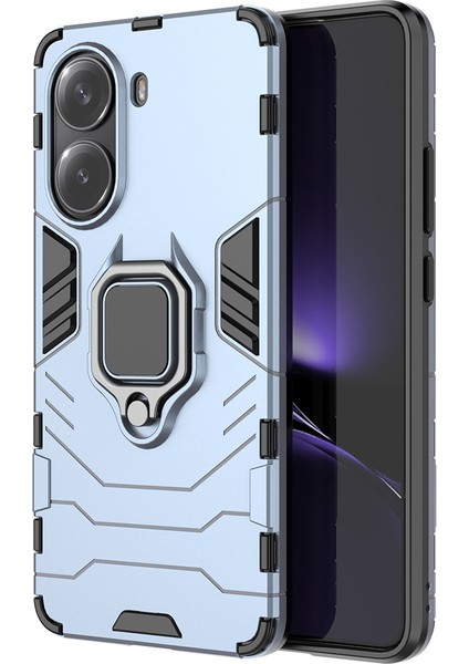 Xiaomi Redmi Için Turbo 4 5g Kılıf Pc+Tpu Koruyucu Halkalı Kickstand-Mavi (Yurt Dışından)