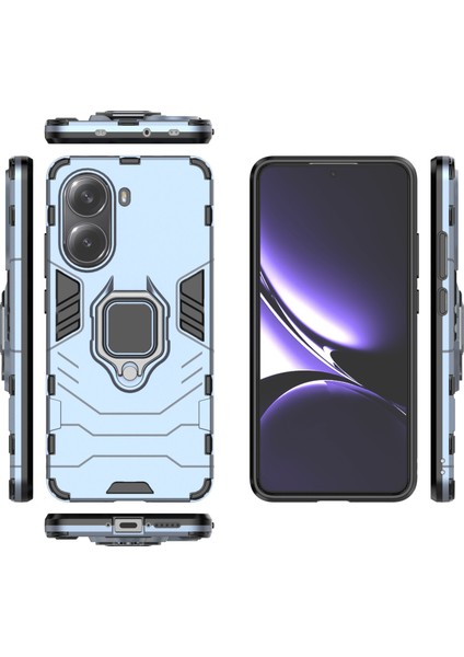 Xiaomi Redmi Için Turbo 4 5g Kılıf Pc+Tpu Koruyucu Halkalı Kickstand-Mavi (Yurt Dışından) indirimleri