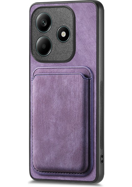 Xiaomi Redmi Note 14 5g Kılıf Için Magsafe Deri Arka Kapak ile Uyumlu Çıkarılabilir Kart Tutucu-Mor (Yurt Dışından) fiyatları