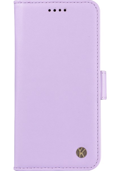 Xiaomi Redmi Note 14 Pro 4g Cüzdan Yıkatu YK-003 Deri Stand Kılıfı - Açık Mor (Yurt Dışından)