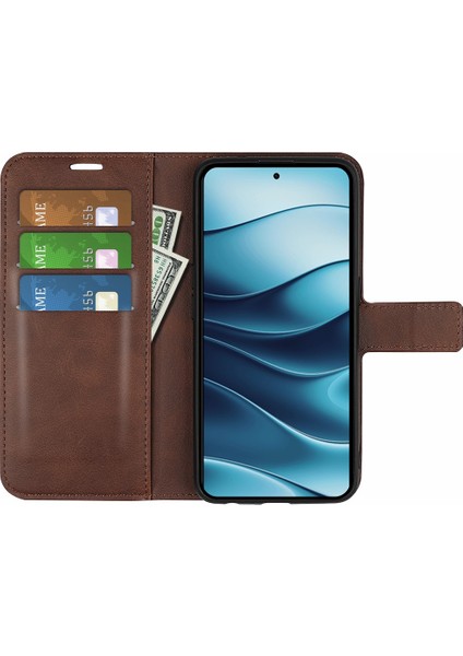 Xiaomi Redmi Note 14 4g (163.25X76.55X8.16MM) Çizilmez Buzağı Dokulu Deri Telefon Kapağı-Kahverengi (Yurt Dışından) fiyatları