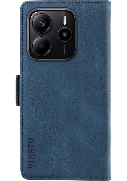 Xiaomi Redmi Note 14 4g (163.25X76.55X8.16MM) Yıkatu YK-005 Cilt Dokunma Duygusu Cüzdan Telefon Kapağı-Mavi (Yurt Dışından) modelleri