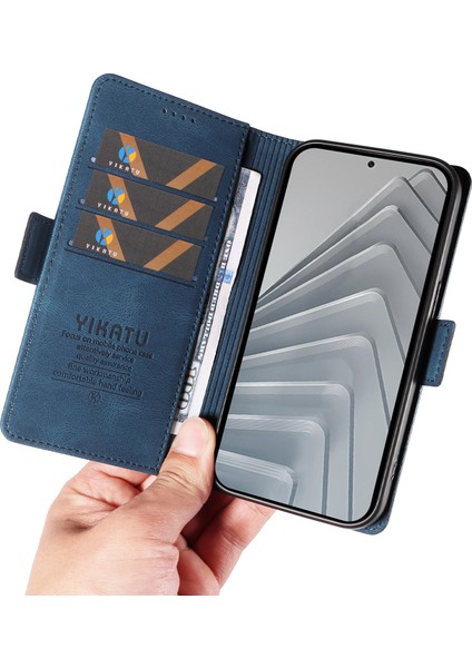 Xiaomi Redmi Note 14 4g (163.25X76.55X8.16MM) Yıkatu YK-005 Cilt Dokunma Duygusu Cüzdan Telefon Kapağı-Mavi (Yurt Dışından) indirimleri