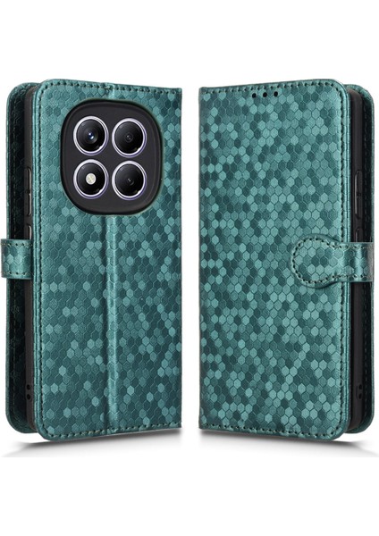 Xiaomi Redmi Note 14 Pro 4g Nokta Desenli Baskı Pu Deri Telefon Kapağı-Yeşil (Yurt Dışından)