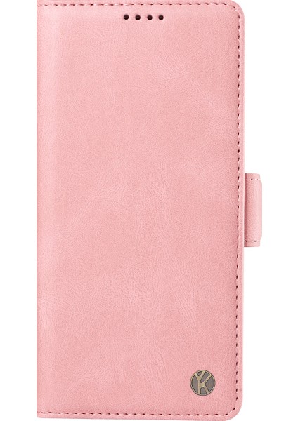 Xiaomi Redmi Note 14 4g (163.25X76.55X8.16MM) Yıkatu YK-005 Cilt Dokunma Duygusu Cüzdan Telefon Kapağı-Pembe (Yurt Dışından)