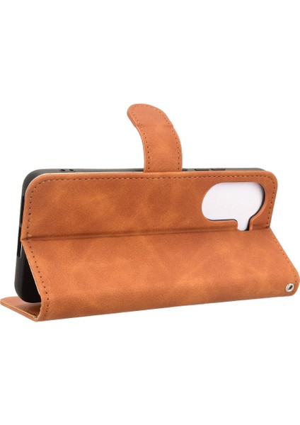 Xiaomi Redmi Için Turbo 4 5g/poco X7 Pro 5g Cilt Hissi Düşme Önleyici Cüzdan Kapaklı Telefon Kapağı-Kahverengi (Yurt Dışından) modelleri