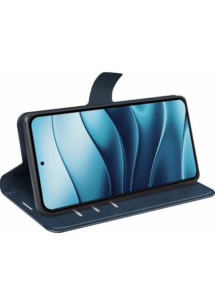 Xiaomi Redmi Note 14 4g (163.25X76.55X8.16MM) Çizilmez Buzağı Dokulu Deri Telefon Kapağı-Mavi (Yurt Dışından) modelleri
