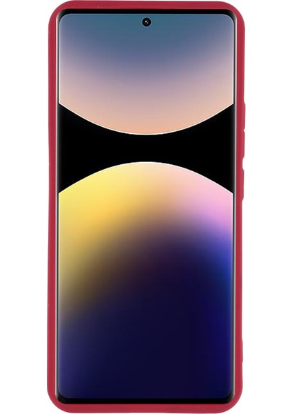 Xiaomi Redmi Note 14 Pro 4g Kılıf Yivli Tasarım Tpu Kaymaz Telefon Kapağı-Kırmızı (Yurt Dışından)