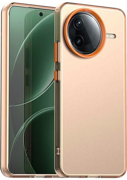 Xiaomi Redmi K80 5g Kılıf Pc+Tpu+Pet Düşme Önleyici Telefon Arka Kapak-Turuncu (Yurt Dışından)