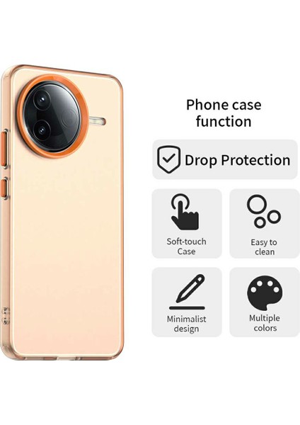 Xiaomi Redmi K80 5g Kılıf Pc+Tpu+Pet Düşme Önleyici Telefon Arka Kapak-Turuncu (Yurt Dışından) fiyatları