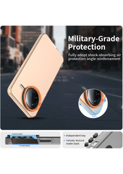 Xiaomi Redmi K80 5g Kılıf Pc+Tpu+Pet Düşme Önleyici Telefon Arka Kapak-Turuncu (Yurt Dışından) modelleri