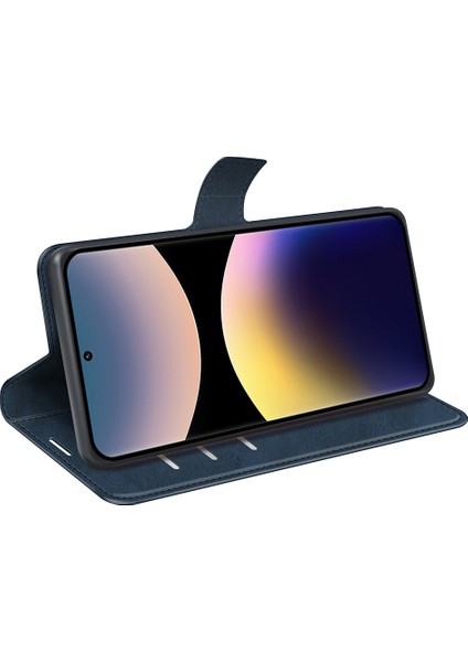 Xiaomi Redmi Note 14 Pro 4g Çizilmez Buzağı Dokulu Deri Telefon Kılıfı-Mavi (Yurt Dışından) fırsatları