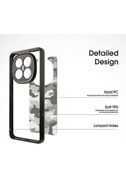 Xiaomi Redmi Note 14 Pro+ 5g Kılıf Için Tpu+Pc Ağır Hizmet Darbeye Dayanıklı Telefon Kapağı-Şeffaf Siyah (Yurt Dışından) fiyatları