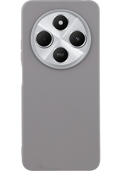Xiaomi Redmi Için 14C 4G/14R 5g/poco C75 4g Kılıf Deri Dokulu Tpu Darbeye Dayanıklı Telefon Kapağı-Gri (Yurt Dışından)