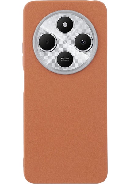 Xiaomi Redmi Için 14C 4G/14R 5g/poco C75 4g Kılıf Deri Dokulu Tpu Darbeye Dayanıklı Telefon Kapağı-Kahverengi (Yurt Dışından)