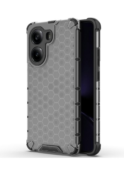 Xiaomi Poco X7 Pro 5g/redmi Turbo 4 5g Kılıf Pc+Tpu Petek Şekli-Siyah Için (Yurt Dışından)