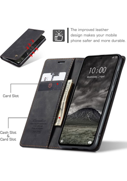 Xiaomi Redmi Note 14 Pro 4g Caseme 013 Serisi Pu Deri Stand-Balck Için (Yurt Dışından) fırsatları