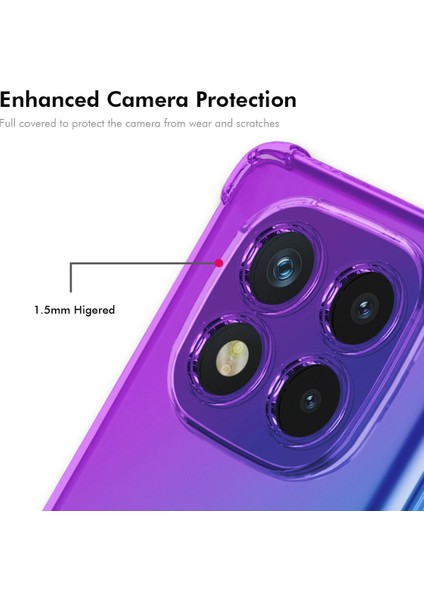 Xiaomi Redmi Note 14 Pro 5g Kılıf Gradyan Serisi Kalınlaşmış Dört Köşe Anti-Drop Tpu Telefon Kapağı-Mavi/pembe (Yurt Dışından)