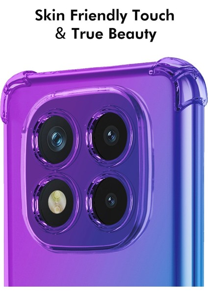 Xiaomi Redmi Note 14 Pro 5g Kılıf Gradyan Serisi Kalınlaşmış Dört Köşe Anti-Drop Tpu Telefon Kapağı-Mavi/pembe (Yurt Dışından)