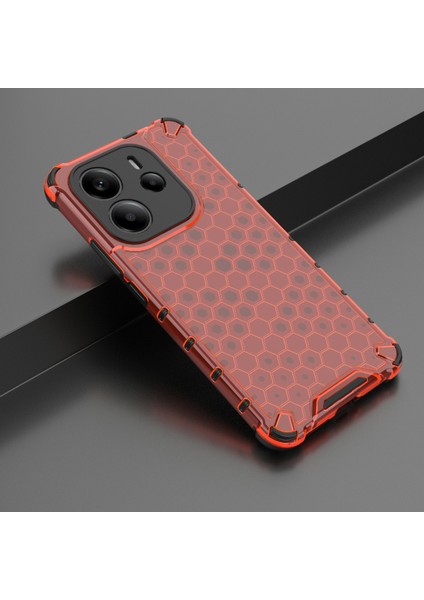 Xiaomi Redmi Note 14 4g (163.25X76.55X8.16MM) Kılıf Pc+Tpu Petek Şekli-Kırmızı (Yurt Dışından) fırsatları