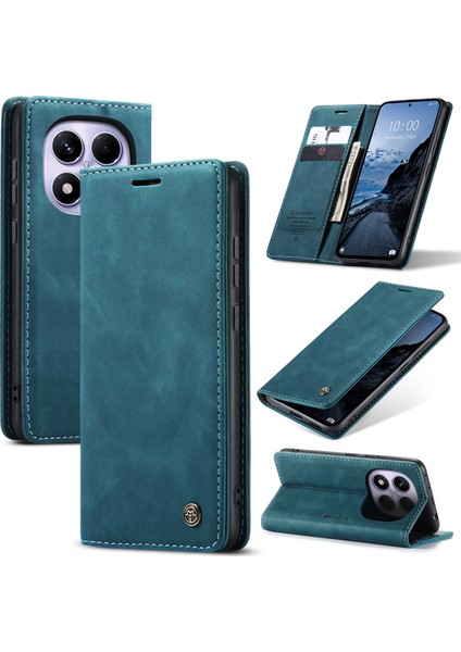Xiaomi Redmi Note 14 Pro 4g Caseme 013 Serisi Pu Deri Stand-Mavi Için (Yurt Dışından)