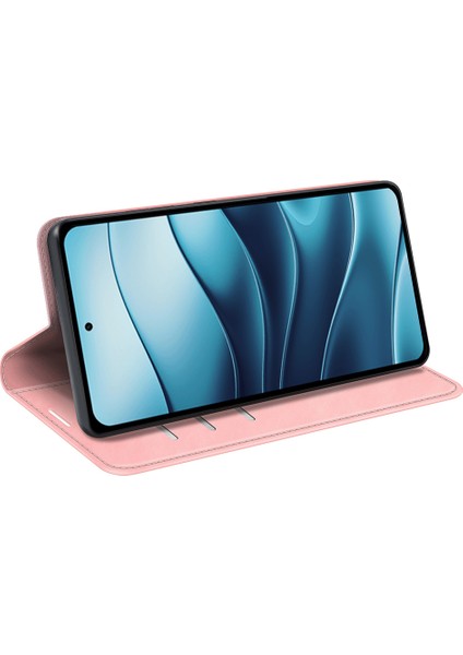 Xiaomi Redmi Note 14 4g (163.25X76.55X8.16MM) Kılıf Skin Touch Deri Cüzdan Telefon Kapağı-Pembe (Yurt Dışından) fırsatları