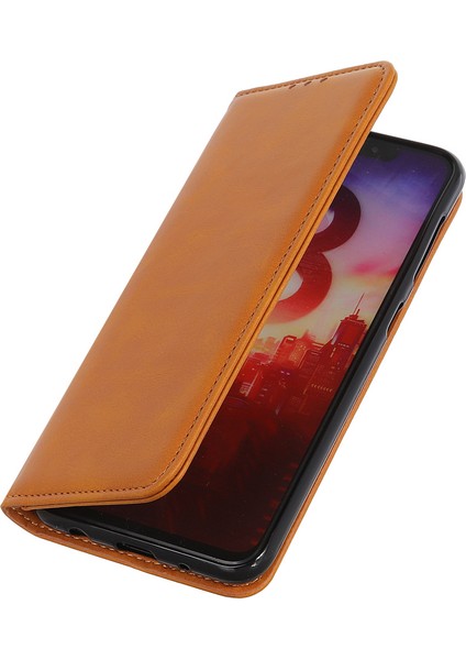 Xiaomi Redmi Note 14 Pro 5g/poco X7 5g Kılıf Bölünmüş Deri Flip Cüzdan Telefon Kapağı-Kahverengi (Yurt Dışından) fırsatları